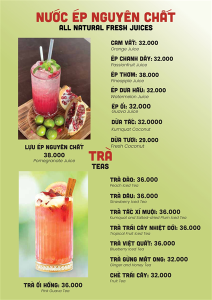 The Menu of Vuong Tron Seafood & Claypot Rice Restaurant29